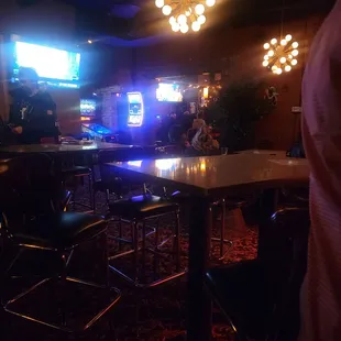 Drinks and pool.