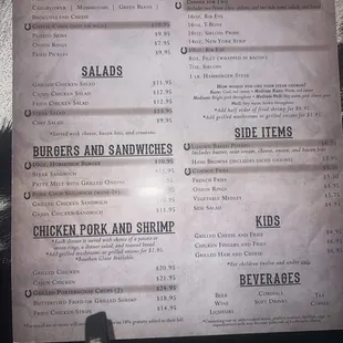 New menu current steaks on right are $28 and up Dinner for 2 is currently $45