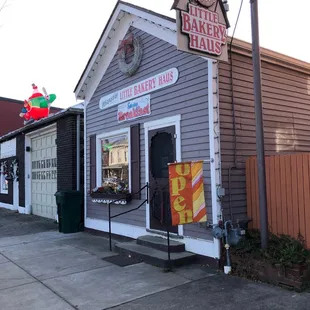 the front of the building