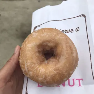 Old fashion glazed cake doughnut