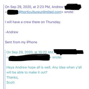 Service commenced in 10/2021 for quarterly service in 1/2021, 4/2021, 7/2021 etc.