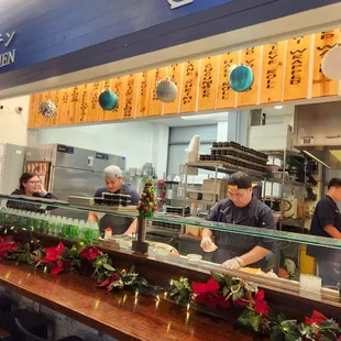 Sushi orders freshly made