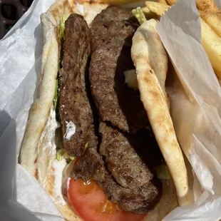 Inside of the Gyro Wrap. Fresh!