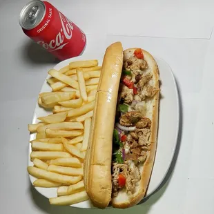 Philly cheese chicken combo