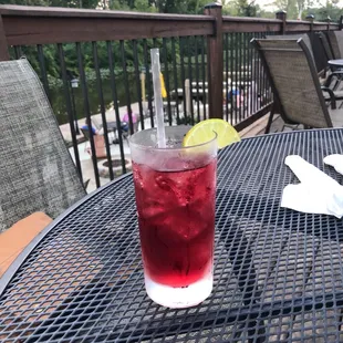 Drinks on the patio