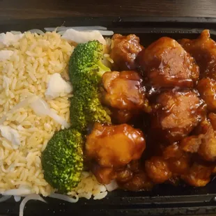 chicken, broccoli and rice