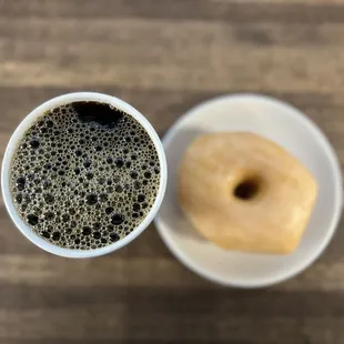 Coffee and donut