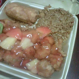 sweet + sour chicken combo
