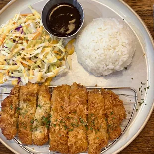 a plate of food on a table