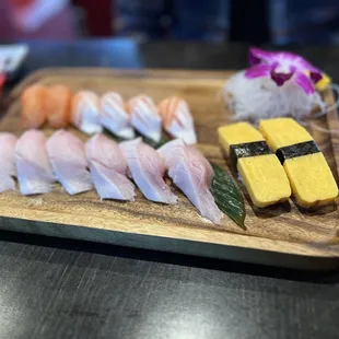 Salmon, Yellowtail, Tamago