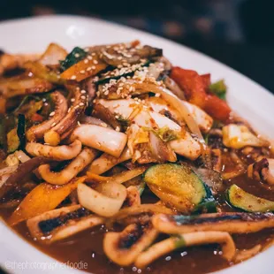 오징어볶음 / Spicy stir fried squid
 IG: @thephotographerfoodie