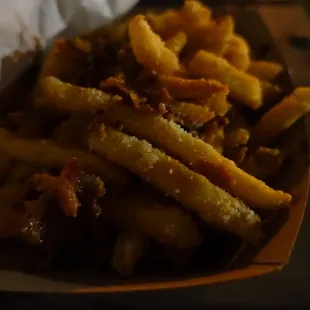 Parmesan fries with bacon