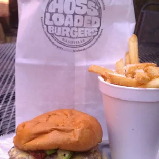 Jackalope Burger w/Rosemary Parm fries