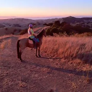 Karla &amp; Coiote on one of our trails.