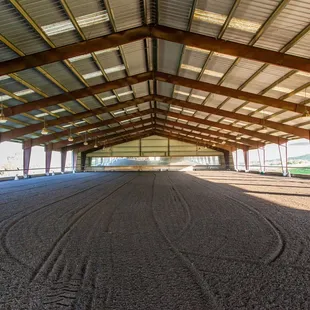 Huge 150 X 250 covered lighted arena with great footing!