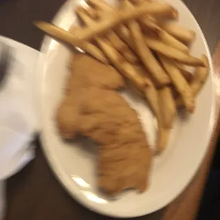 Chicken tenders and fries