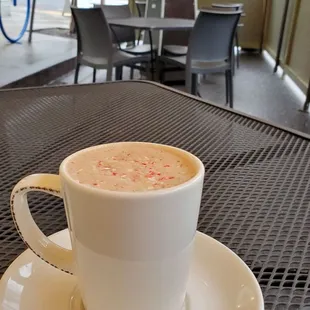 Seasonal latte outside. :-)