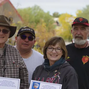 The crew photobombs the picture!