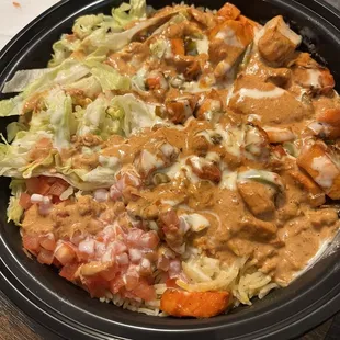 Loaded Chicken over Rice Bowl