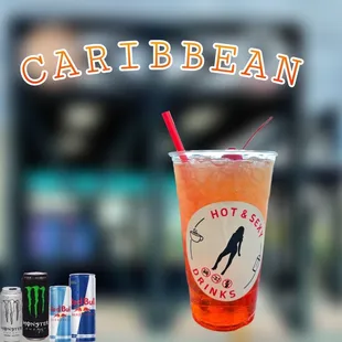 a drink with a straw