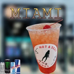 a drink in a plastic cup