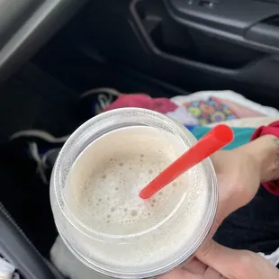 Hot chai in plastic cup