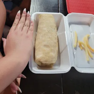 Big chicken burrito
