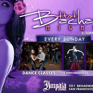 Every Sunday: Dance classes, two floors of party, live shows, food and drink.