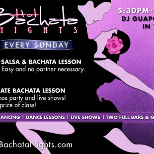 Beginner Salsa and Bachata Classes at 6:00