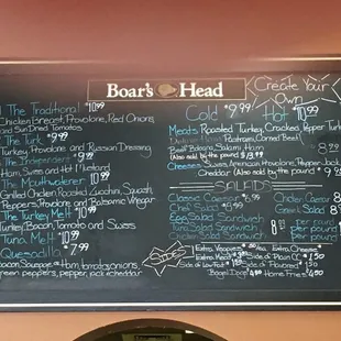 Menu board 3 of 3 (March 2023)