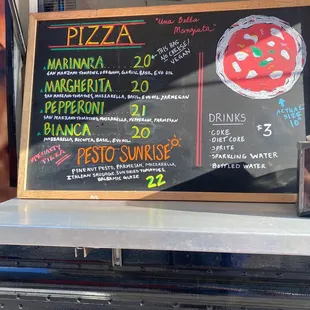 Their menu at GalaxyCon