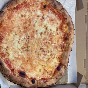 As a pizza purist, my son chose the cheese pie. He was in heaven!