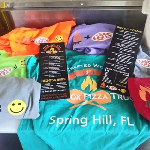 a variety of t - shirts