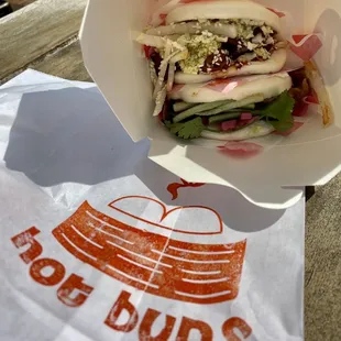 Chicken and pork steamed buns