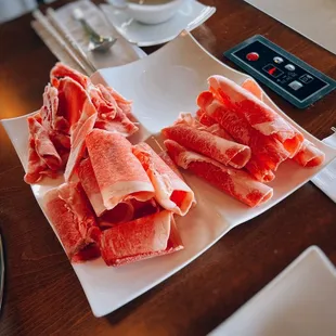 American wagyu round flat, lamb shoulder &amp; beef brisket