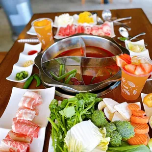 Fresh foods and drinks.