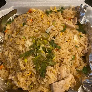 House fried rice pork