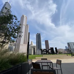 Outdoor seating at old post office