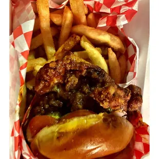 &quot;Popeye&apos;s ain&apos;t Sh!t&quot; Chicken Sandwich w/Fries Hot Chicken . (87th/I 94) HotChicken Chicken and more Chicken. Cool!