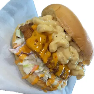 Slider with mac &amp; cheese