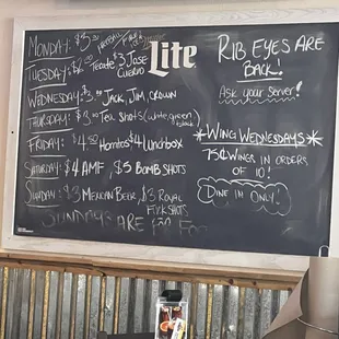 Daily specials as of 4.20.24