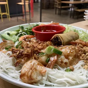 Grilled shrimp vermicelli bowl