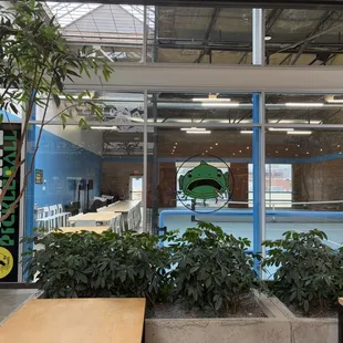 Indoor pickleball court inside 8th street market