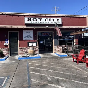 the front of the restaurant