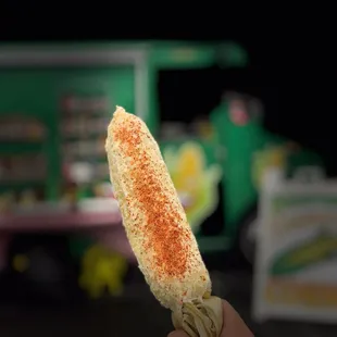 Elote hot and ready to eat!
