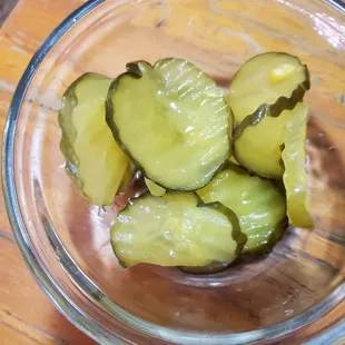 My side of pickles for my veggie dog