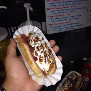 The bacon cheddar ranch dog!!!!