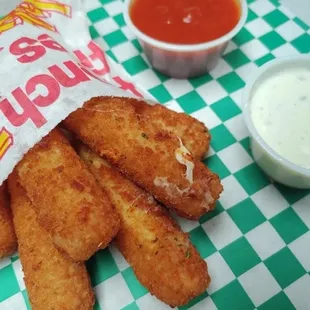 Cheese Sticks with marinara or homemade ranch