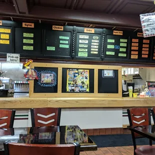 Menu and ordering window