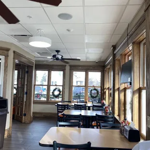 One of the dining areas. Great sunlight.